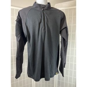 Tru-Spec 1/4 Zip Combat Shirt Adult Large Regular Black 50/50 NYCO Ripstop Men's